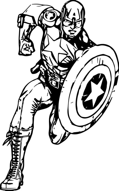 Avengers Captain America Coloring Pages