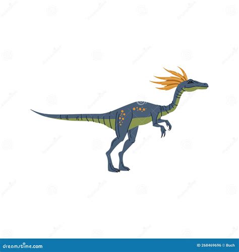 Icono Del Personaje Kompi Dinosaur Compsognathus Ilustración Del Vector Ilustración De