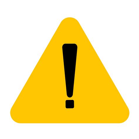 Exclamation Mark Symbol Warning Dangerous Icon On White Background