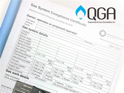 Gas Safety Queensland Compliances Certificates And Plates