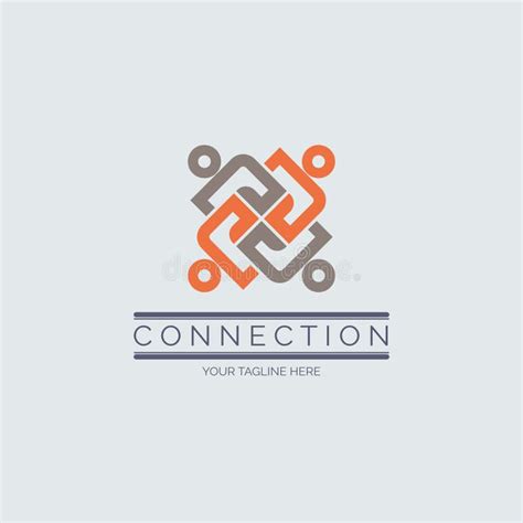 People Team Work Connection Logo Design Template For Brand Or Company