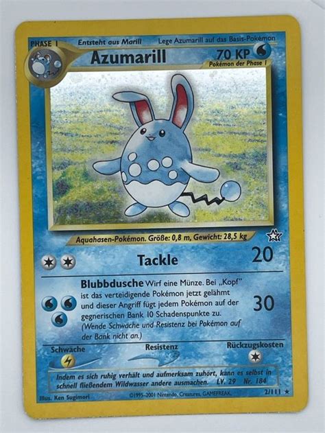 Azumarill 2 111 Holo Rare Pokémon Neo Genesis Kaufen auf Ricardo