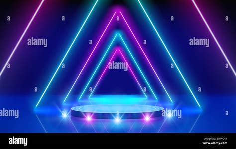 Neon Triangular Arch Podium Led Arcade Stage Light Spotlight Lines