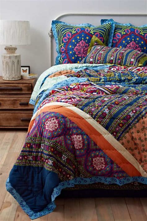 $168 Anthropologie Urban Outfitters BOHO WILDFIELD TWIN QUILT Comforter ...