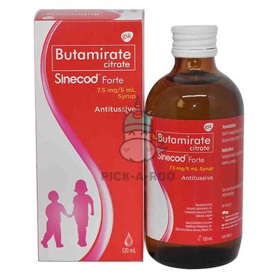 Sinecod Forte Butamirate Citrate 7.5mg / 5ml Syrup | PICK.A.ROO"