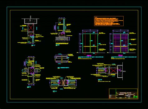 Detalle De Mampara En Autocad Librer A Cad