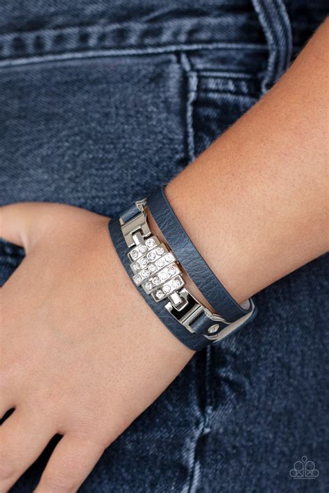 Paparazzi Ultra Urban Blue Wrap Bracelet