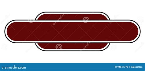 Пустой знак имени станции иллюстрация вектора. иллюстрации ...