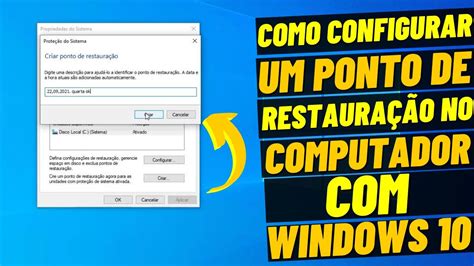 Como Configurar Um Ponto De Restaura O No Computador Windows