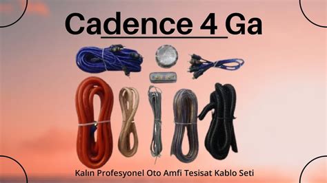 Cadence 4 Ga Kalın Profesyonel Oto Amfi Tesisat Kablo Seti YouTube