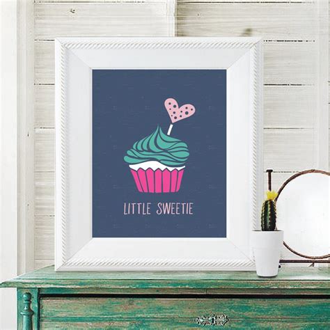 Cupcake Wall Art Print Girls Wall Art Nursery Art Decor - Etsy