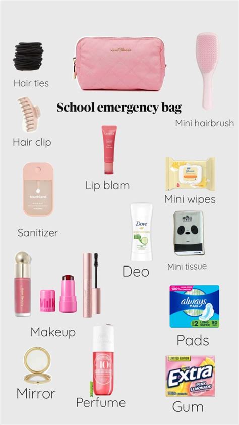 School Emergency Bag 💖 In 2024 School Bag Essentials Emergency Bag School Backpack Essentials