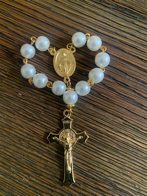 Colorful Mini Rosary Miraculous Medal Rosary Handmade Etsy