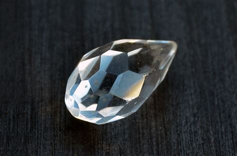 Pierre de Quartz Briolette à Facettes Naturelles 22mm x 12mm Etsy France