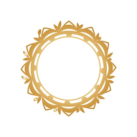 Diseño De Marco De Círculo Dorado Vector PNG Circulo Diseño Circulo