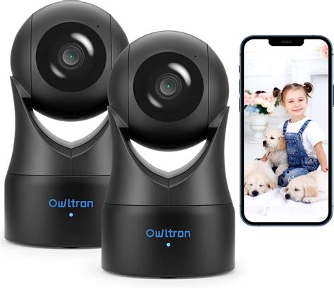 owltron Überwachungskamera innen 2 Stück 1080P Indoor WLAN Kamera mit