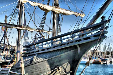 Old Boat In Barcelona Port Digital Art By Yury Malkov Pixels