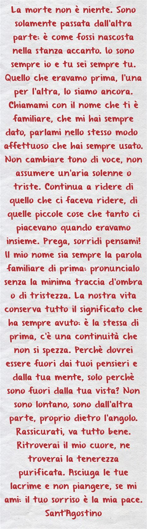 La Morte Non Niente Sono Solamente Passata Dall Altra Quozio