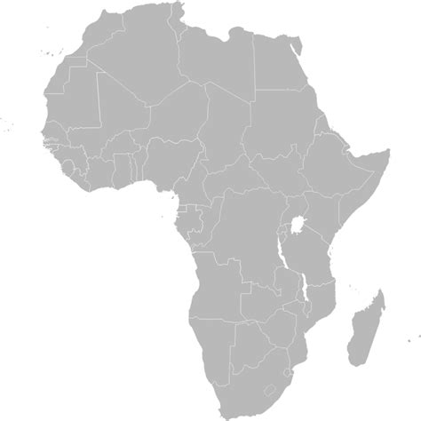 Outline map Africa - Openclipart