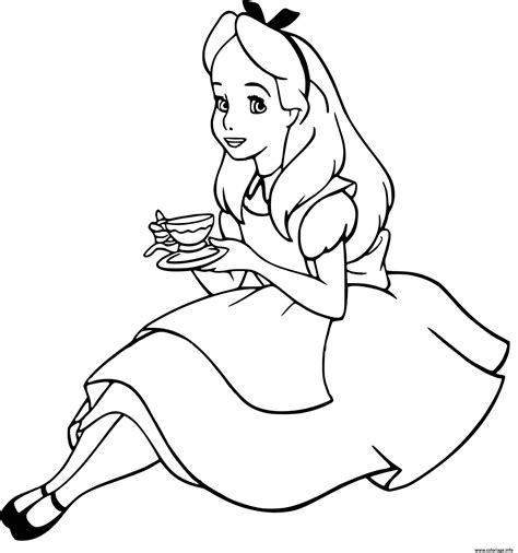 Dessins De Coloriage Alice Au Pays Des Merveilles Le Film Imprimer