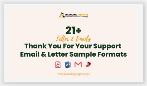 21 Thank You For Your Support Email And Letter Sample Formats