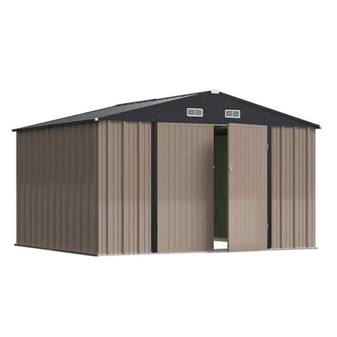 Tozey Ft W X Ft D Brown Storage Shed Galvanized Metal Shed