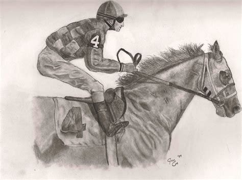 Race Horse Drawing