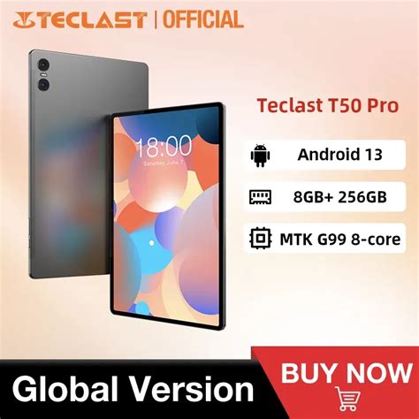 Teclast T50 Pro Android 13 Tablette MTK G99 11 TDDI 2K Full HD 8 Go RAM