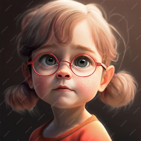 Premium Ai Image Beautiful Girl Wearing Glasses Created Using Generative Ai