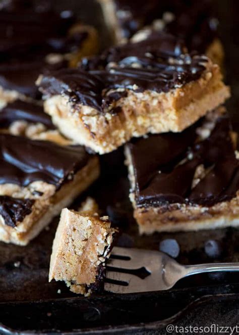 Ooey Gooey Bars Stuffed With Peanut Butter Caramel And Chocolate