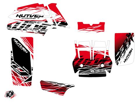 Yamaha Banshee Atv Eraser Graphic Kit Red White Kutvek Kit Graphik