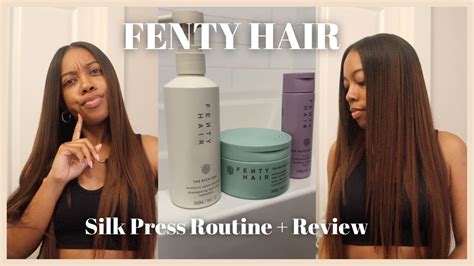 Fenty Hair Review Straight Hair Natural Silk Press Honest First Impression 🫠 Zenese Ashley