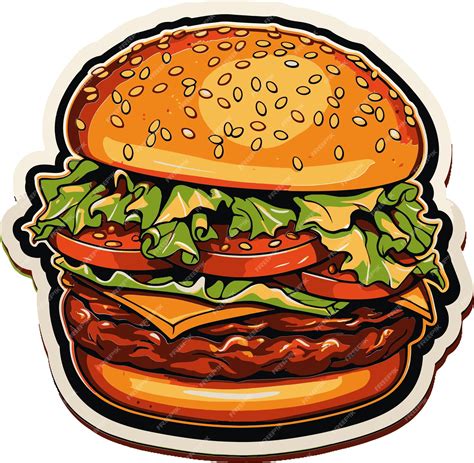 Premium Vector Burger Art In Vector Style Vector Burgers For Visuals