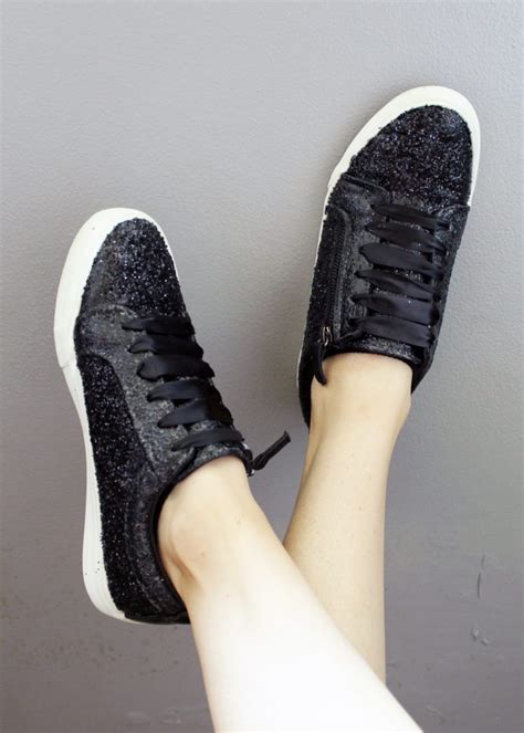 DIY Glitter Trainers. The Perfect Fall Transition Piece - Creative Fashion Blog