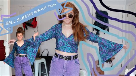 DIY Bell Sleeve Wrap Top YouTube