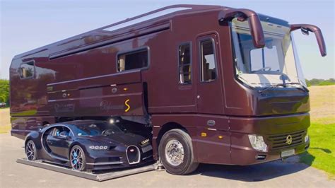 9 Luxury Motorhomes With Built In Garages For Cars And More