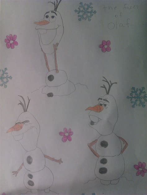 The Faces Of Olaf The Snowman By Kingoart On Deviantart