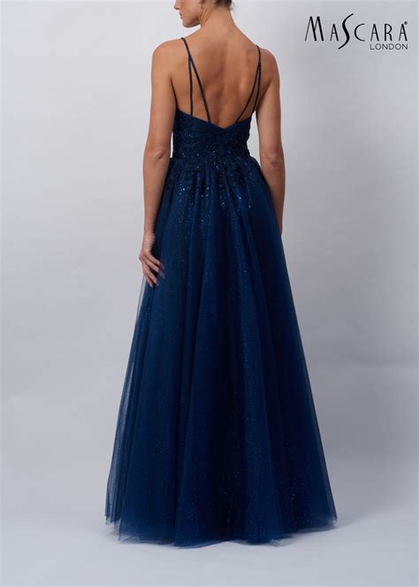 Mascara MC110119 Long Tulle Sparkle Prom Dress - The Prom Gallery