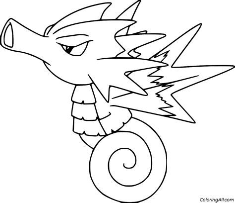 Seadra Coloring Page ColoringAll