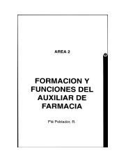 Formacion Y Funciones Del Auxiliar De Farmacia Introduccion Course Hero