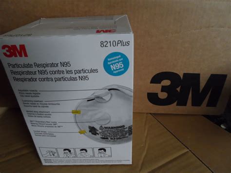 3M N95 Particulate Respirator 8210 Plus No Valve one box, 20 masks 8210Plus on eBid United ...