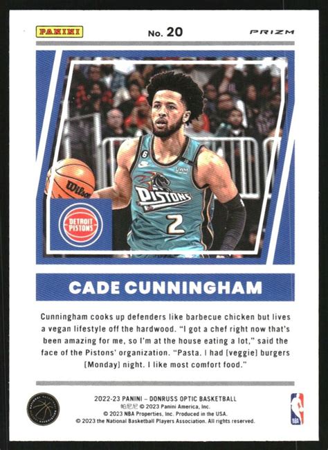 Donruss Optic Elite Dominators Holo Cade Cunningham Ebay