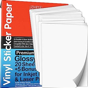 Joyeza Premium Printable Vinyl Sticker Paper For Inkjet Printer