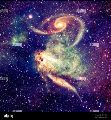 Incredibly Beautiful Spiral Galaxy In Deep Space Stock Photo Alamy