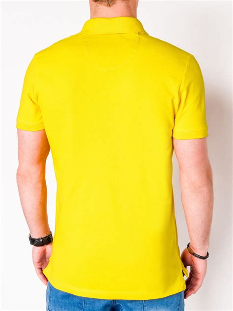 Mens Plain Polo Shirt S837 Light Yellow Modone Wholesale Clothing For Men