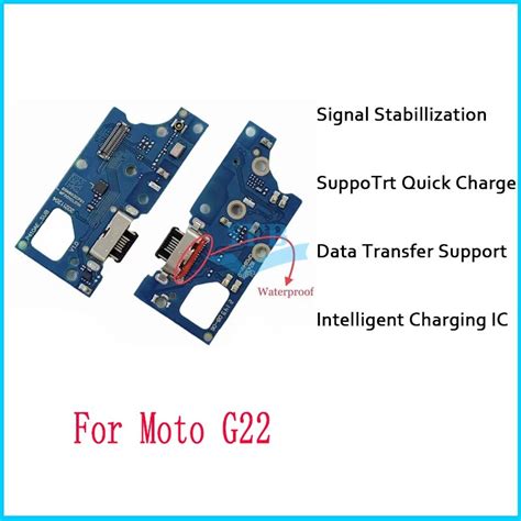 For Motorola Moto G22 G32 G42 G82 G52 G62 G52j 5g G71s Usb Charging Port Dock Plug Socket Jack