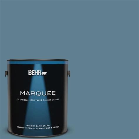 Behr Marquee Gal Bxc Aegean Blue Satin Enamel Exterior Paint