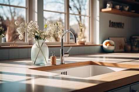 Premium AI Image | Kitchen sink and faucet