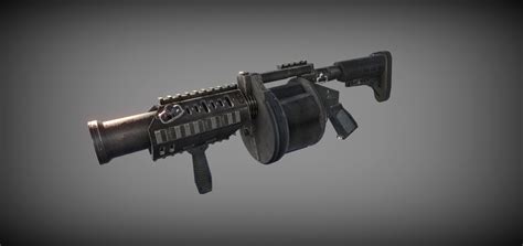 3D Model MK32 Grenade Launcher VR AR Low Poly Rigged CGTrader