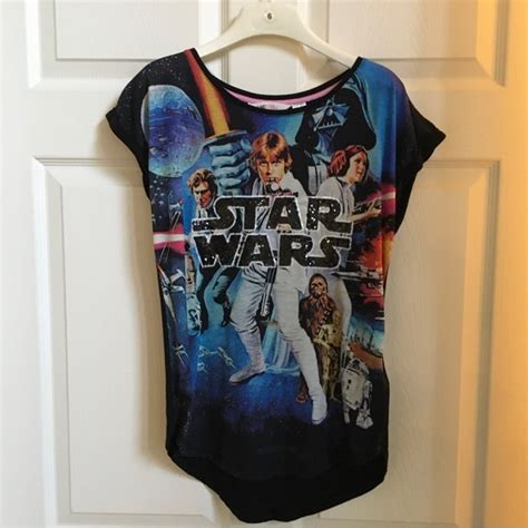 Handm Shirts And Tops Youth 4 Star Wars Sequin Tshirt Luke Skywalker Han Solo Chewbacca Darth